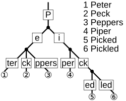 压缩前缀树示例1